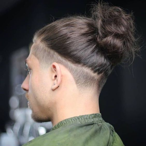 Man Bun with Side Fade