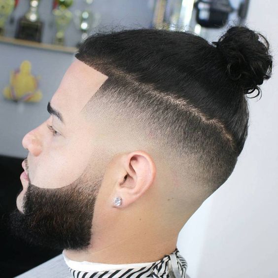 Man Bun with Top Knot