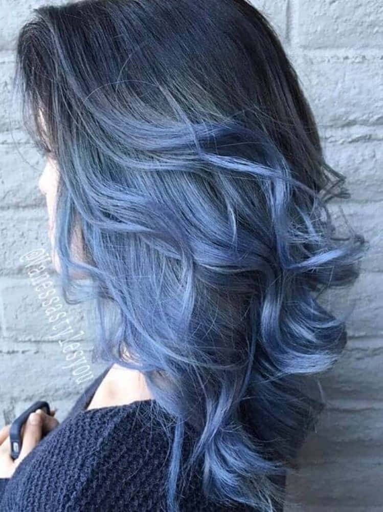 Medium Blue Jean Colored Hair