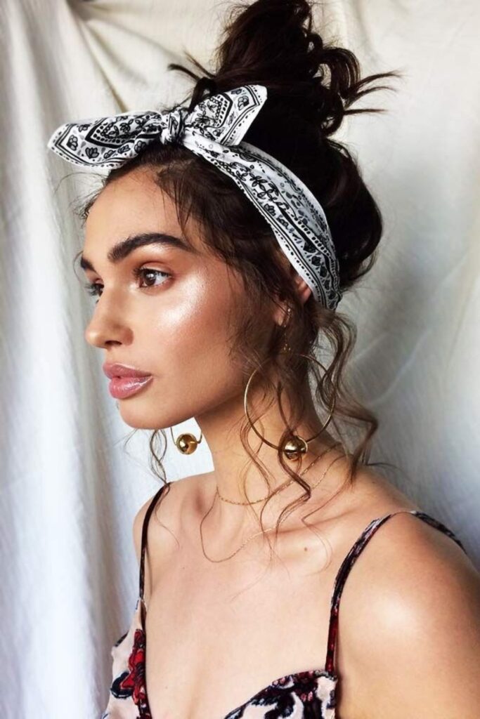 Messy Bun with Headband