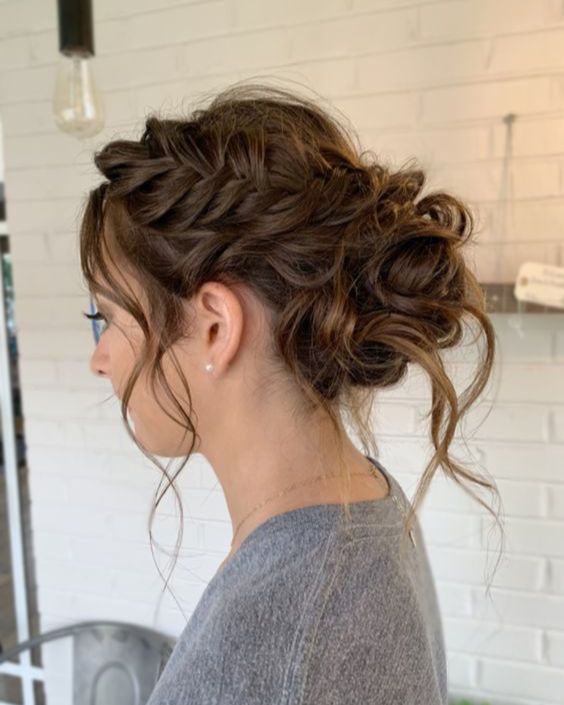 Messy Fishtail Bun Boho Chic