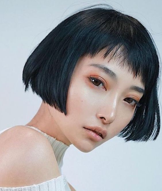 Micro Bangs with Bob Haircut