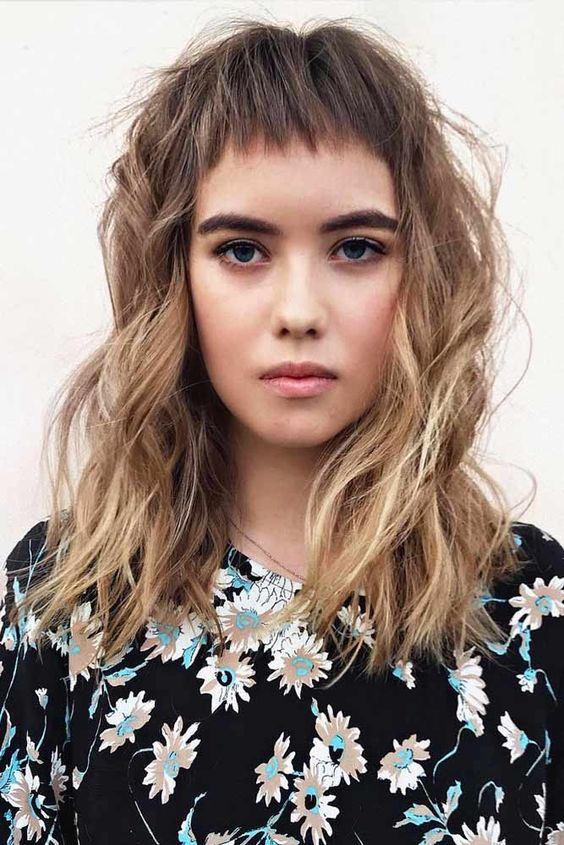 Micro Bangs with Boho Waves