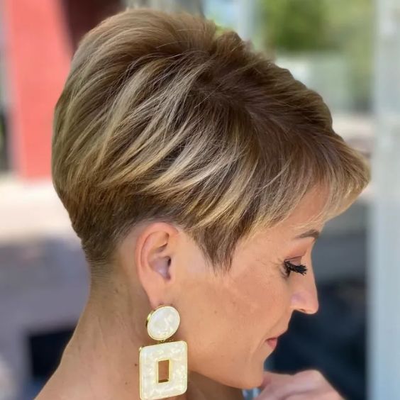 Nape-Shaved Pixie Haircut