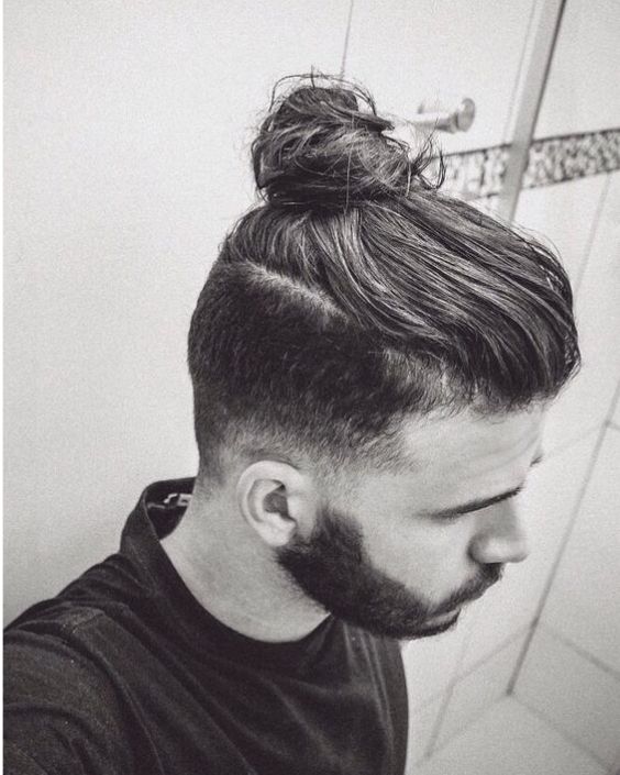 Neat Man Bun with Pompadour