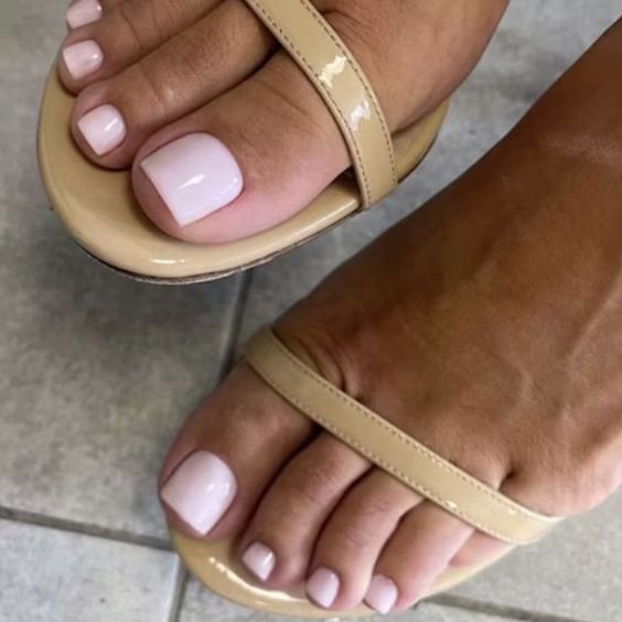 Neutral Pedicure Toe Nails