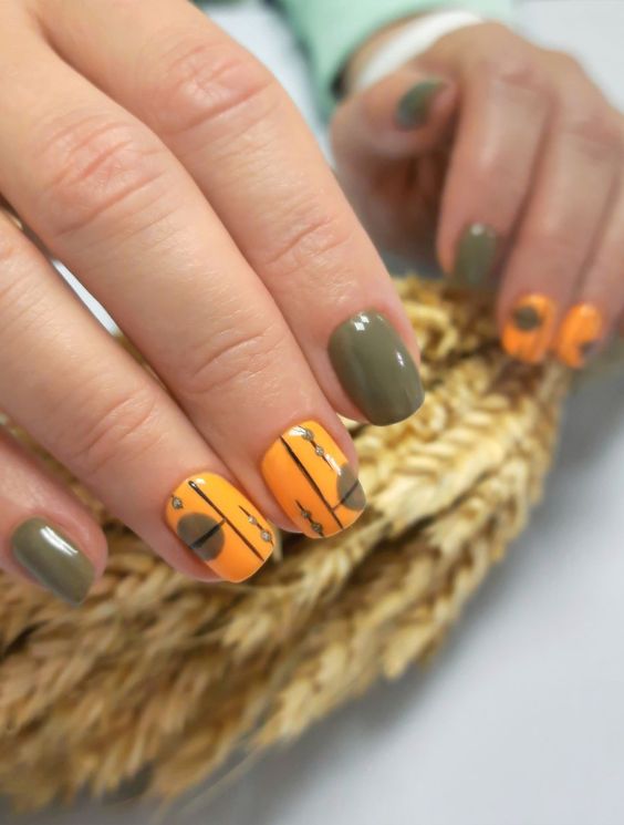 Olive & Apricot Gel Manicure