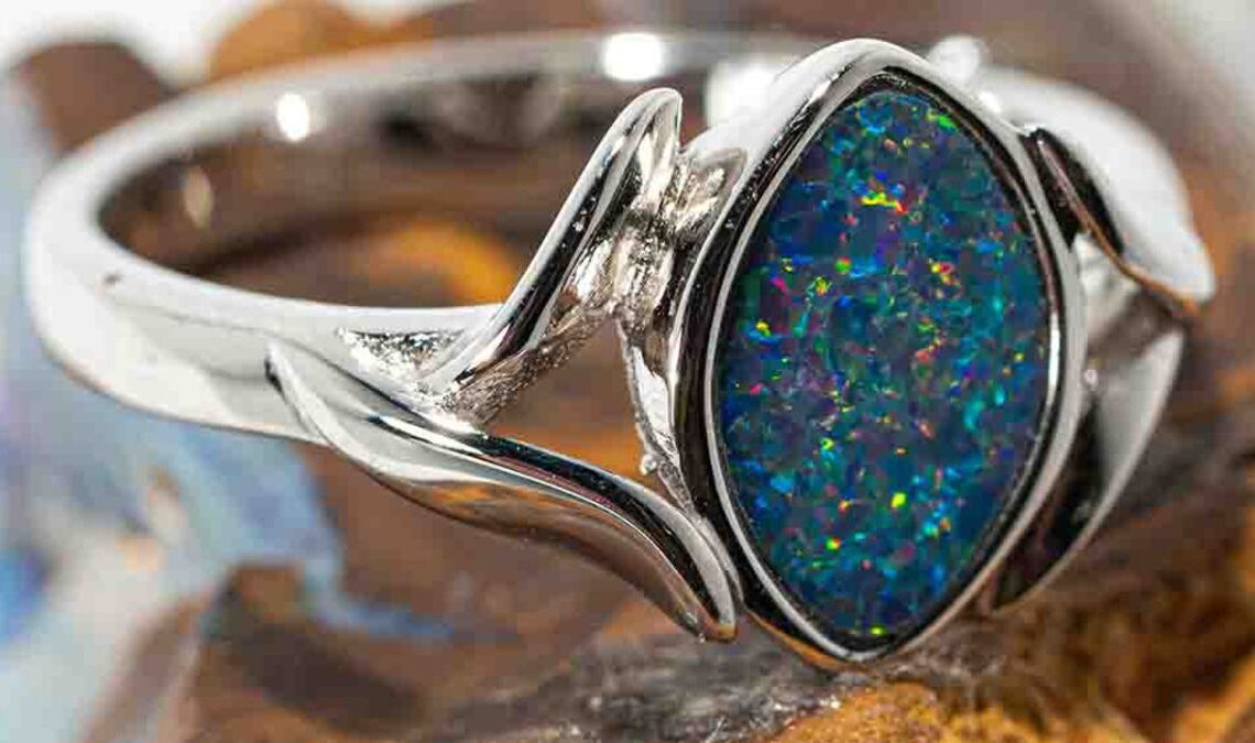 opal sterling silver ring