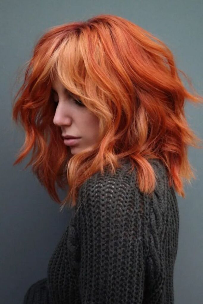 Orange Shag Haircut Idea