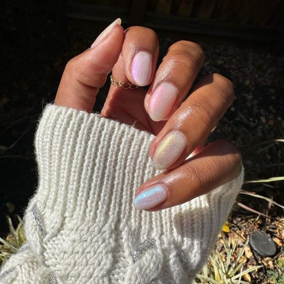 Pearl Almond Nails