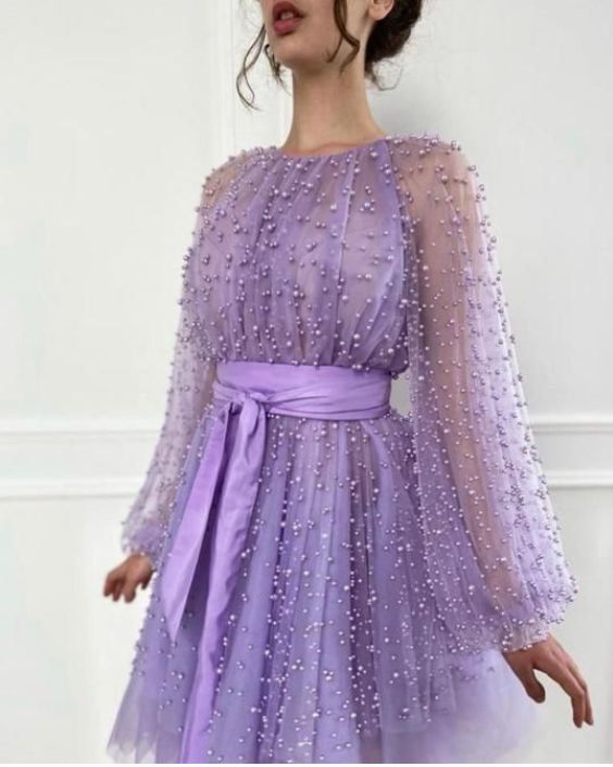 Pearlescent Tulle Dress