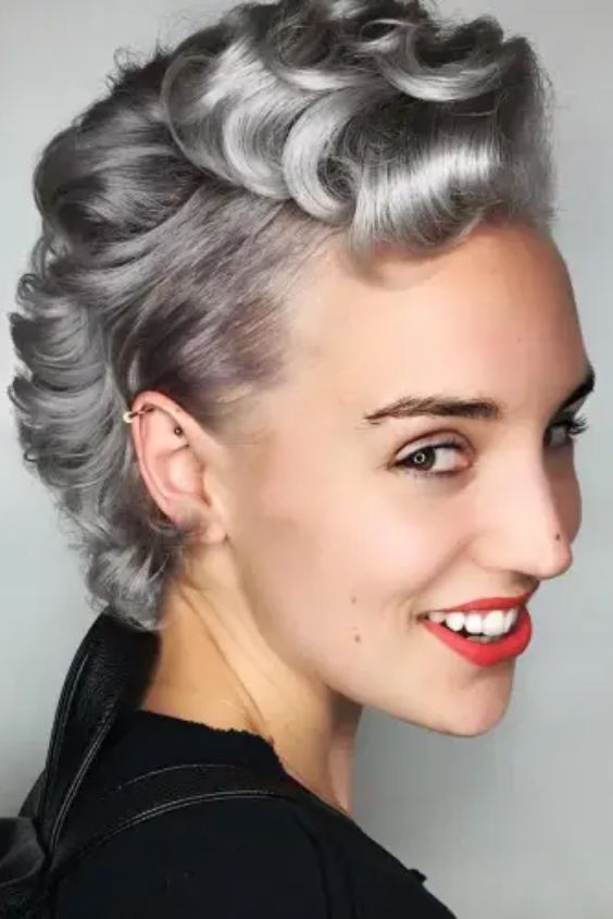 Pin-Up Curly Pixie Cut