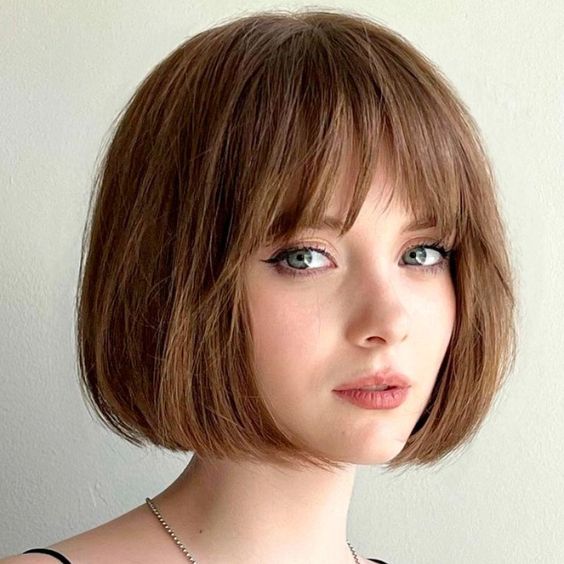 Pixie Cut with Bottleneck Bangs