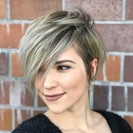 Pixie with Choppy Layers and Side Bangs