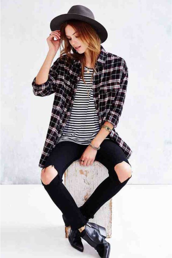 Plaid Flannel Grunge Vibe