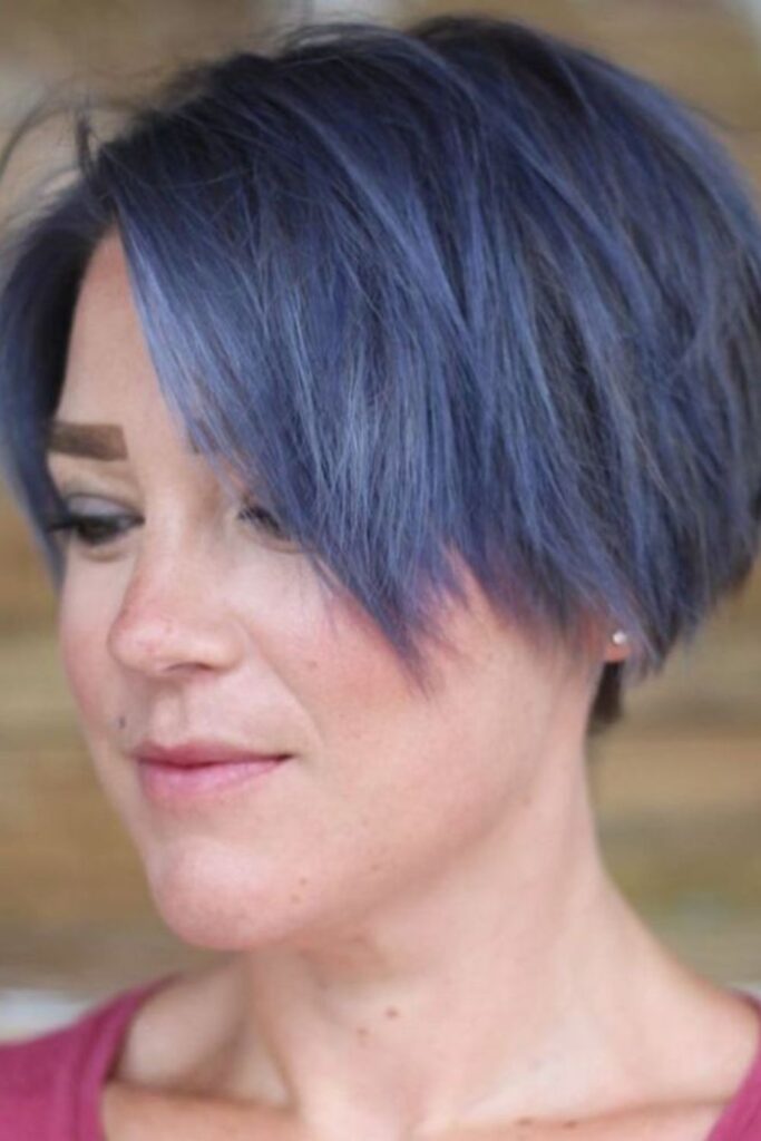 Purple and Silver Highlighted Shaggy Pixie Bob