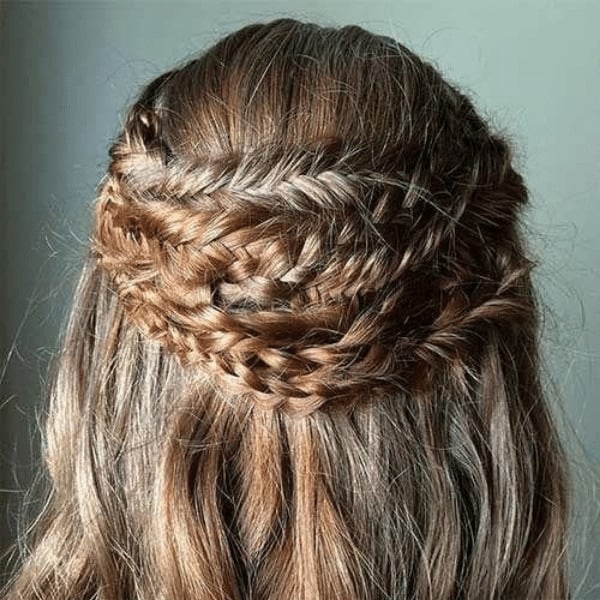 Quadruple Crown Braid Hairstyle