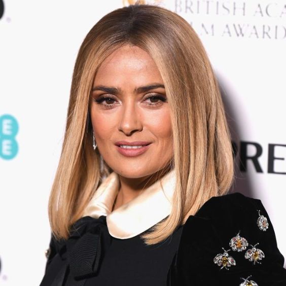 Salma Hayek’s Blonde Lob