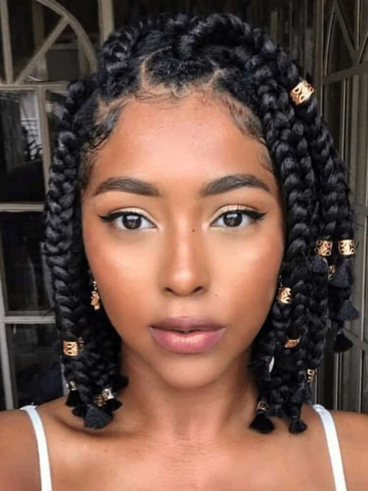 Short Twist Braids with Beads