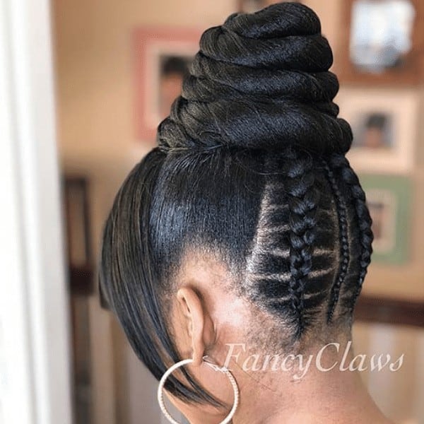 Sleek and braided hair idea