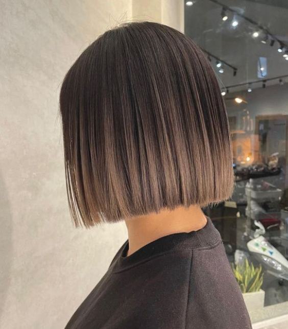 Sleek and Straight Chopped Bob