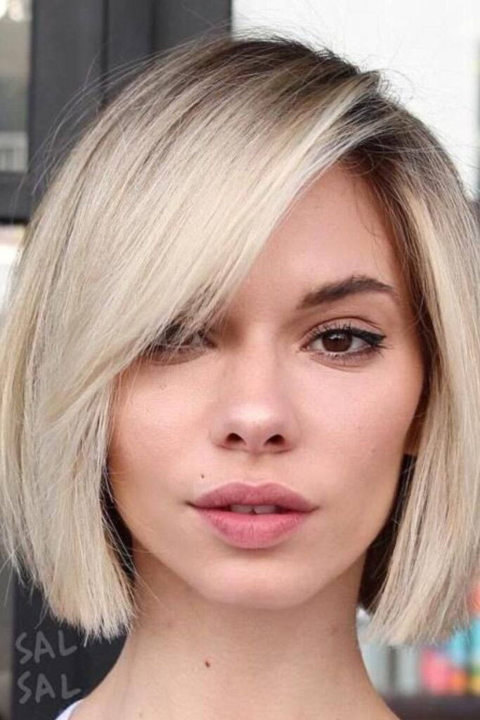 Sleek Bob with Side Bangs