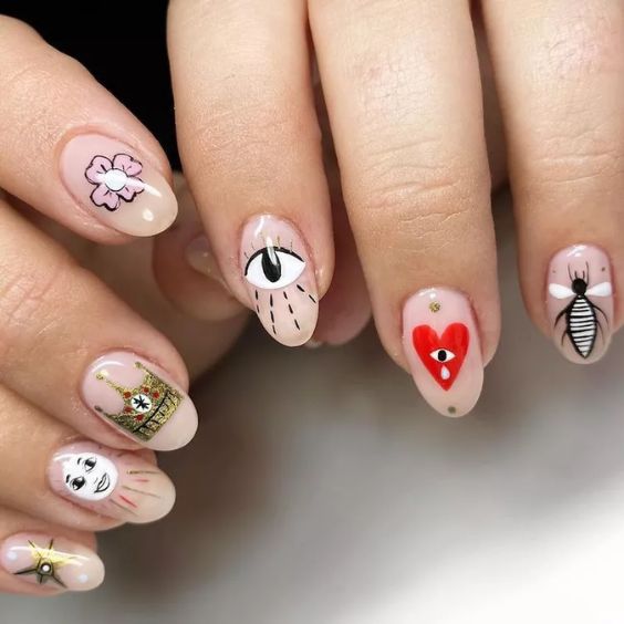 Sticker Oval Nails