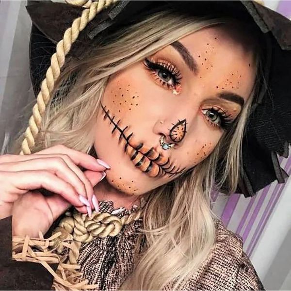 Stylish Scarecrow Makeup