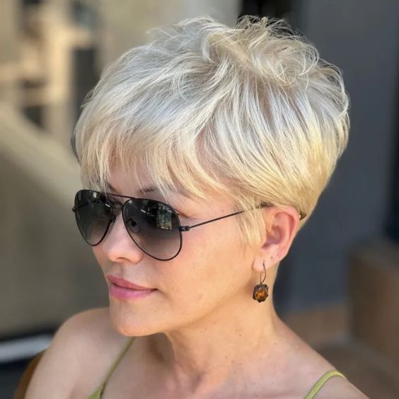 Subtle Blonde Pixie With Wispy Layers