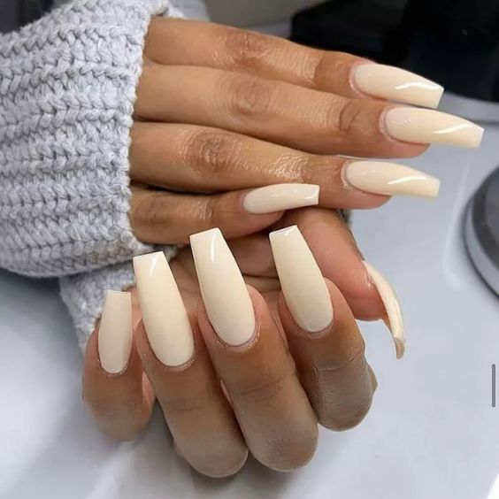 Taupe Ballerina Nails