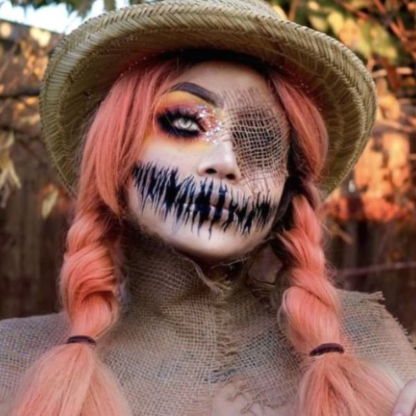 Terrifying Scarecrow Makeup