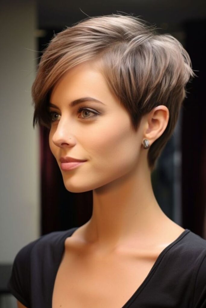 Textured Graduated Pixie Bob Cut