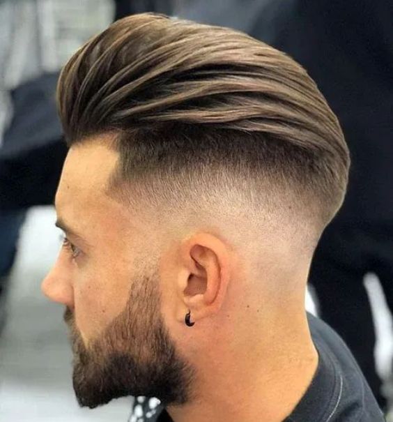 Textured Slick Back Undercut Fade