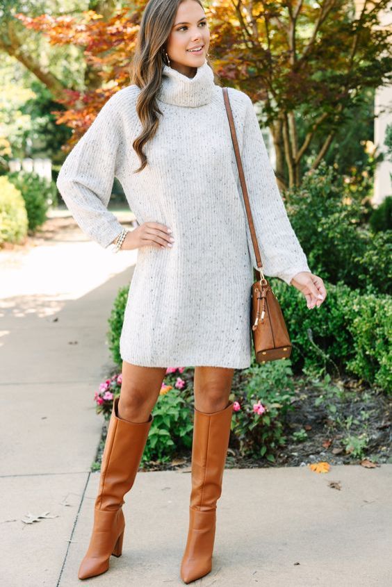 The Cozy Turtleneck Sweater Dress