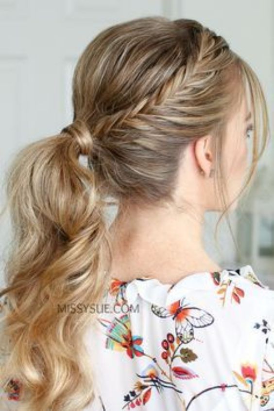 The Curly Fishtail Ponytail