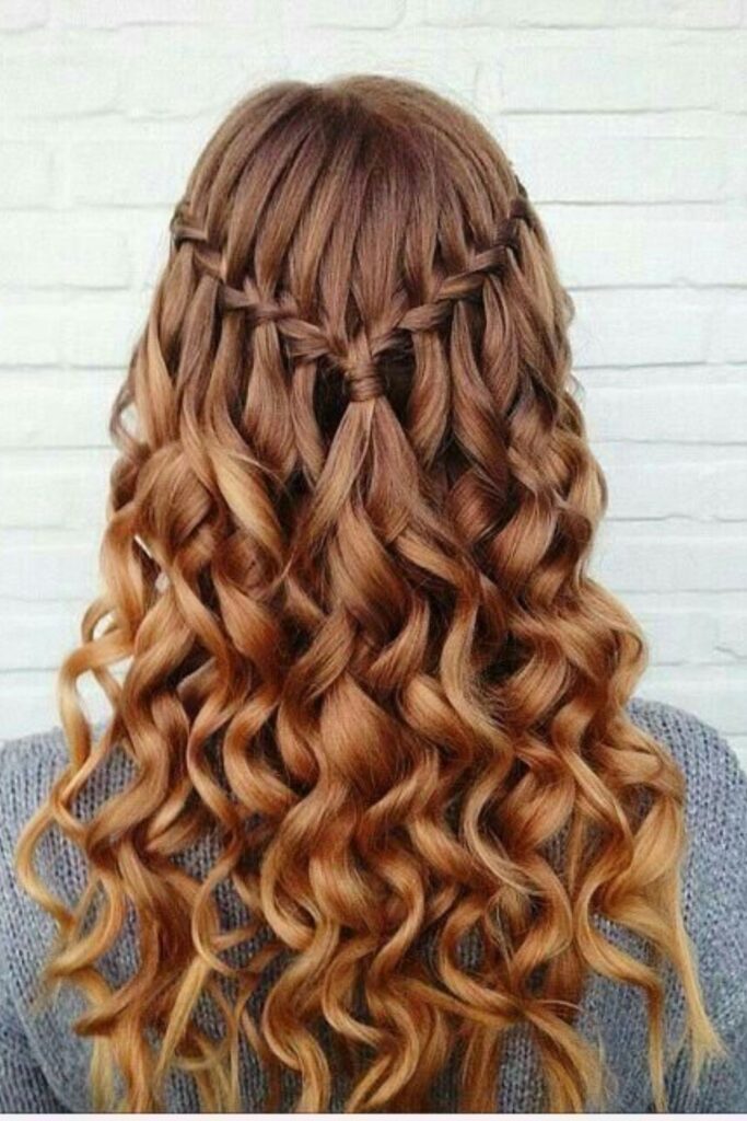 The Curly Waterfall Braid