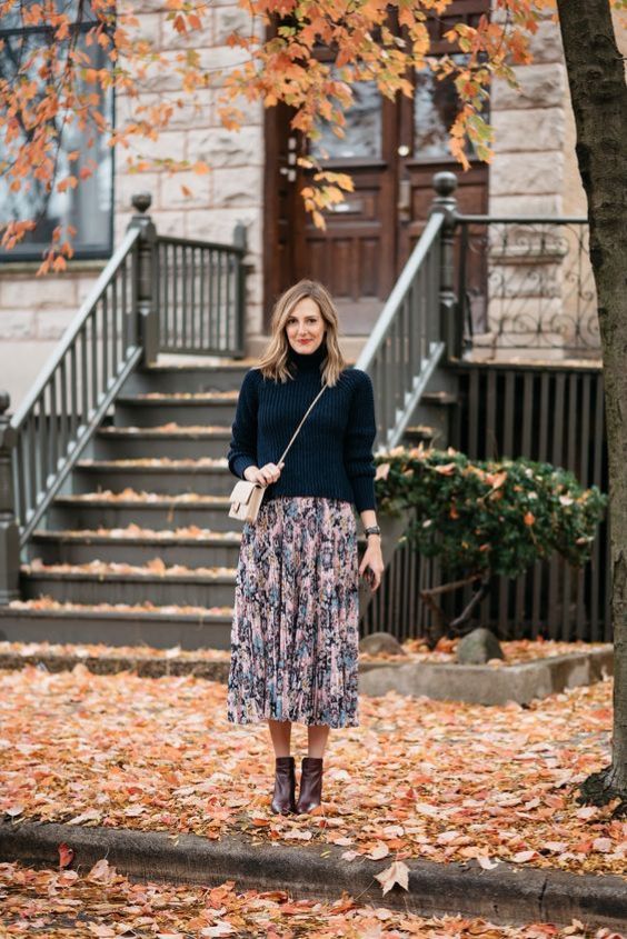 The Midi Skirt and Sweater Combo