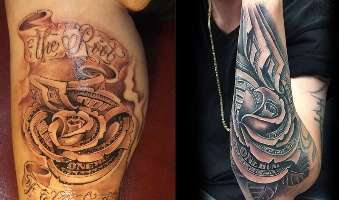 Money Rose Tattoo Ideas