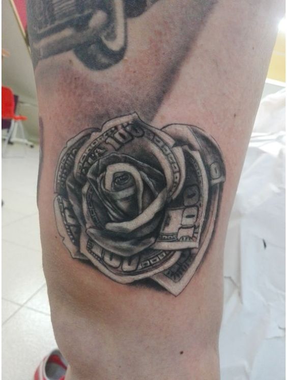 Dotwork Money Rose
