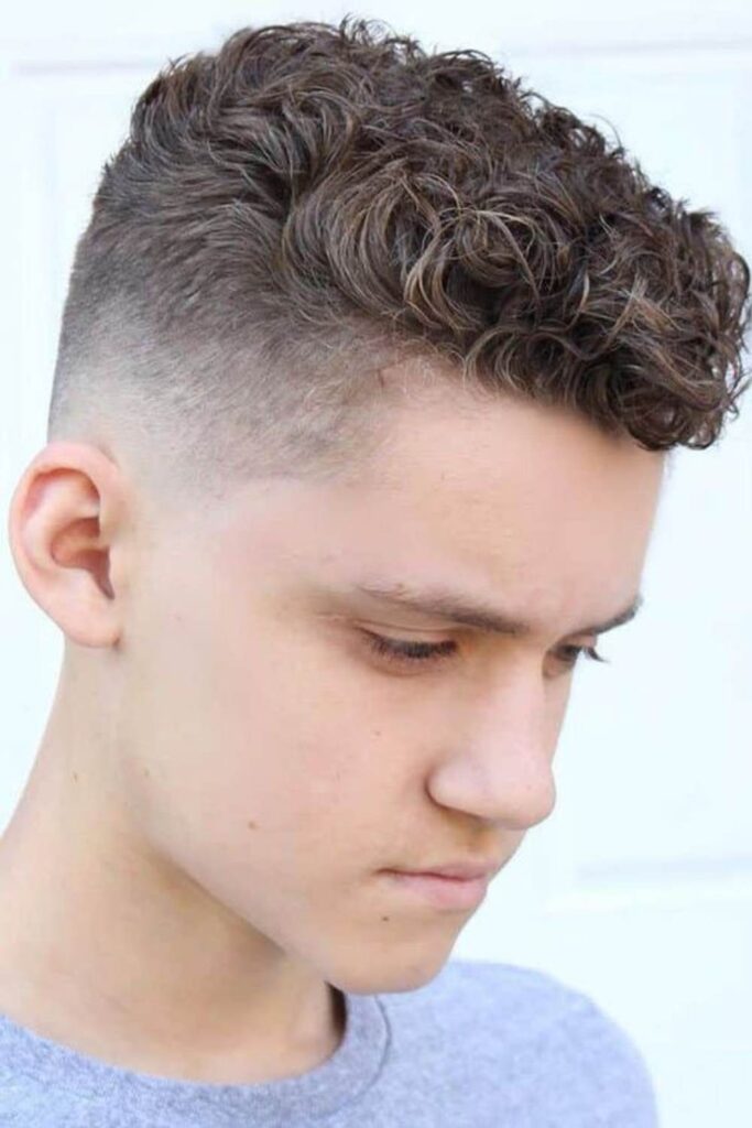 Curly High Top Fade
