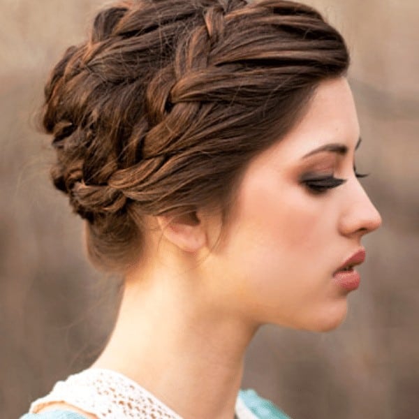 Updo braided hairstyle