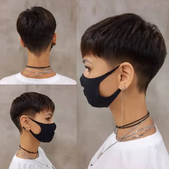 V-Shaped Nape Pixie Cut