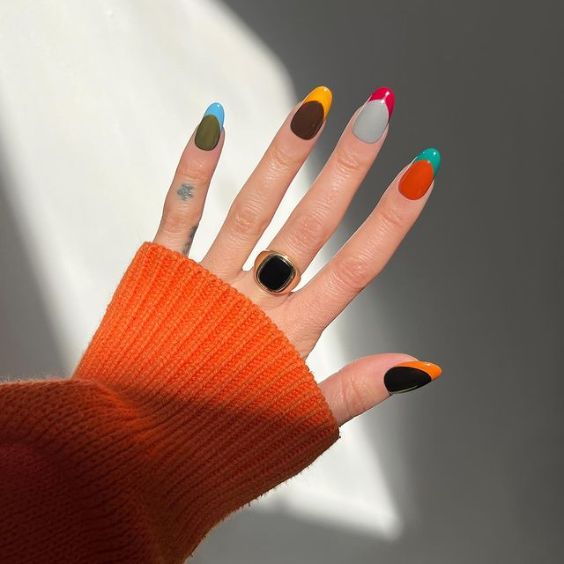 Vibrant French Mani