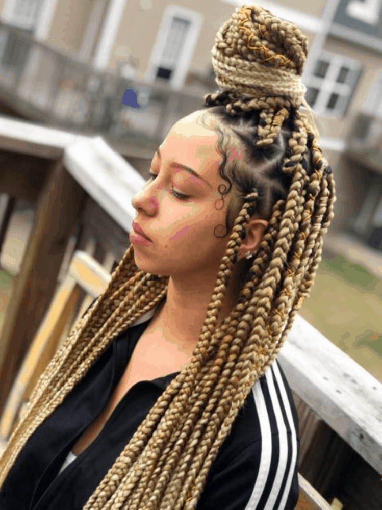 african Blonde Box Braids