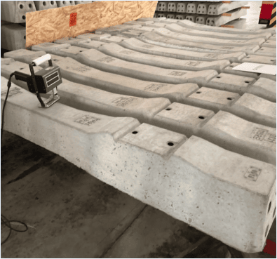 Marcado de Micropercusión en Durmientes de concreto