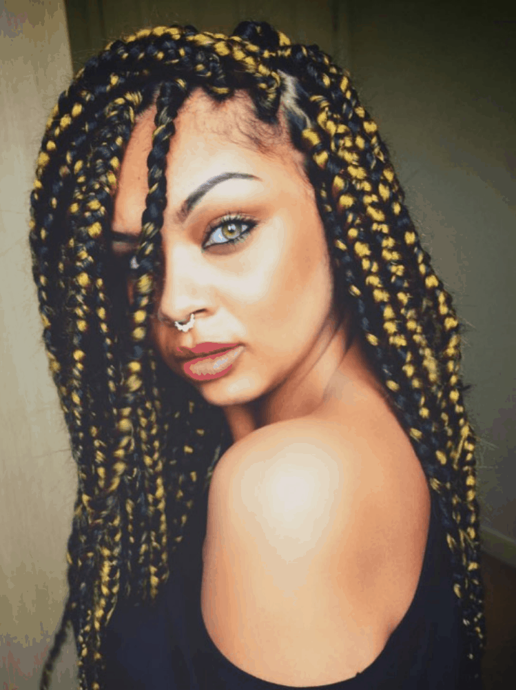 Tied Up Gold Box Braids